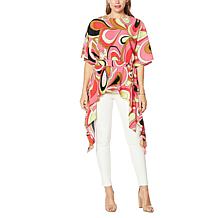 DAVID David Meister Tie Front Drama Tunic