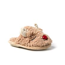 Dearfoams Kid's Holiday Novelty Reindeer Scuff Slipper