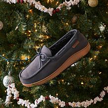 Dearfoams Men's Indoor Outdoor Microsuede Moccasin - Pierce