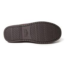 Dearfoams Men's Toby Microsuede Moccasin with Tie