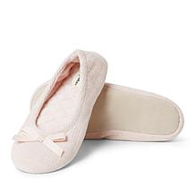 Dearfoams Women's Layla Ballerina Slipper - Sleet, Dusty Pink