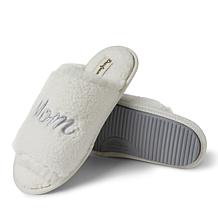 Dearfoams Women's Louise Slide with Extended Vamp and Scrunchie