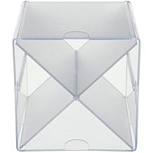 Deflecto Stackable X-Divided Storage Organizer - 6"X6"X6" Clear
