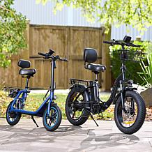 DeLorean 500W Low-Step E-Bike with Pedal Assist & Backrest