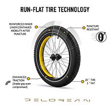 DeLorean Folding 500W E-Bike with Self-Repairing Tires and More