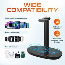 Delton 15W Wireless Fast-Charging Headset Stand