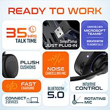 Delton 60X Wireless Computer Headset for MS Teams, Meet, and Zoom