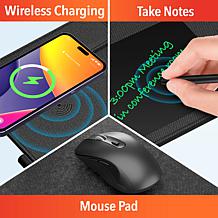 Delton D101 Wireless Charger + Digital Notes Mouse Pad w/ 20W Adapter