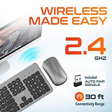 Delton K100 Wireless Computer Keyboard and Mouse Set