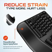 Delton KB200 Ergonomic 24G Wireless Keyboard for PC Laptop