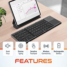 Delton KB75 Portable Foldable Keyboard for PC/Tablets/Phone/TV