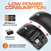 Delton S10 Curved Wireless Ergonomic Computer Mouse