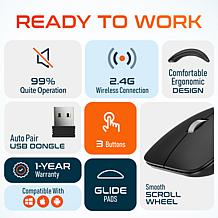 Delton S10 Curved Wireless Ergonomic Computer Mouse