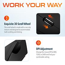 Delton S12 Ergonomic Vertical Wireless Rechargeable Computer Mouse