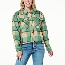 Democracy Cropped Plaid Shacket