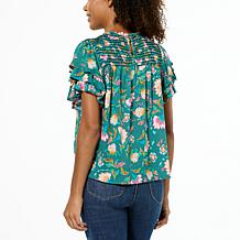 Democracy Printed Woven Top