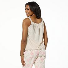 Democracy Woven Embroidered Square Neck Tank