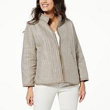 Democracy Woven Jacquard Quilted Jacket