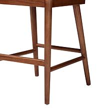 Denver Bohemian Acacia Wood Counter Stool with Seagrass Back