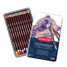 DERWENT Coloursoft 12-piece Colored Pencil Set