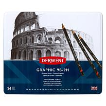 DERWENT Graphic Graphite 24-piece Pencil Set
