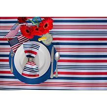 Design Imports 14" x 108" Patriotic Stripe Outdoor Table Runner