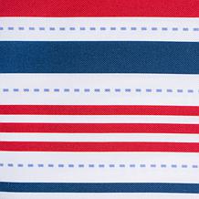 Design Imports 60" Patriotic Stripe Round Outdoor Tablecloth w/Zipper