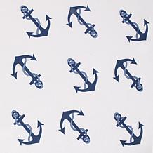 Design Imports 60" x 84" Anchors Print Outdoor Tablecloth with Zipper
