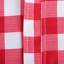 Design Imports 60" x 84" Red Check Outdoor Tablecloth with Zipper
