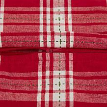 Design Imports Asst Holiday Sprig/Plaid Pillow Covers - Set of 4