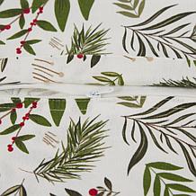Design Imports Asst Holiday Sprig/Plaid Pillow Covers - Set of 4