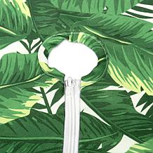 Design Imports Banana Leaf Outdoor Table Runner w/Zipper - 14" x 108"