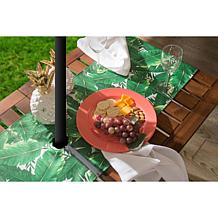 Design Imports Banana Leaf Outdoor Table Runner w/Zipper - 14" x 108"