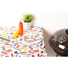 Design Imports BBQ Fun Print Outdoor Tablecloth - 60" x 120"