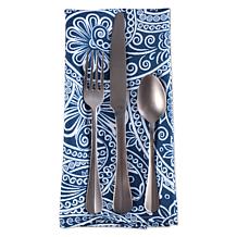 Design Imports Blue Paisley Print Outdoor Napkin Set of 6