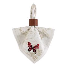 Design Imports Botanical Butterfly Embroidered Napkin 6-pack