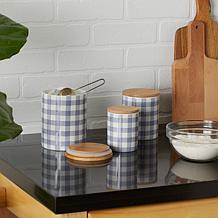 Design Imports Buffalo Check Ceramic Canister 3-pack
