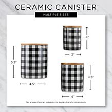 Design Imports Buffalo Check Ceramic Canister 3-pack