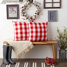 Design Imports Buffalo Check Pillow Covers Set of 2