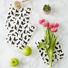 Design Imports Cats Swedish Dishcloths 3-pack