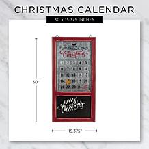 Design Imports Chalkboard Galvanized Days Til Christmas Calendar