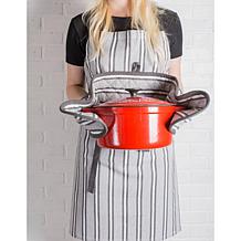 Design Imports Chef Stripe Double Oven Mitt