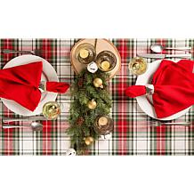 Design Imports Christmas Plaid Tablecloth 52-inch by 52-inch