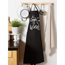 Design Imports Cook for Wine Print Chef Apron