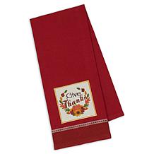 Design Imports Country Pumpkin Kitchen Towels Set of 3