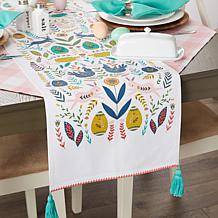 Design Imports Easter Garden Embellished Table Runner - 14" x 108"