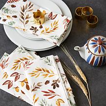 Design Imports Falling Leaves Print Napkin Set of 6