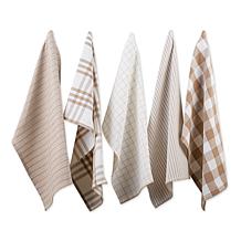Design Imports Farmhouse Woven Kitchen Towel 5-pack