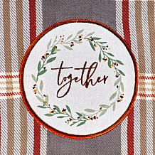 Design Imports Gathered Together Embellished Kitchen Towel Set of 4