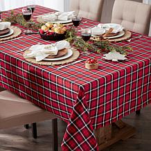 Design Imports Glad Tidings Plaid Tablecloth 60" x 84"
